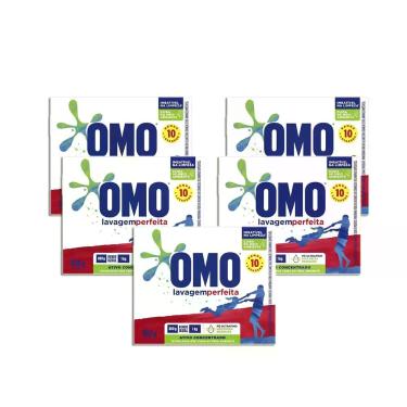 Imagem de Sabão Em Pó Omo Lavagem Perfeita 800g Kit 5, Sabão em Pó Omo Lavagem P