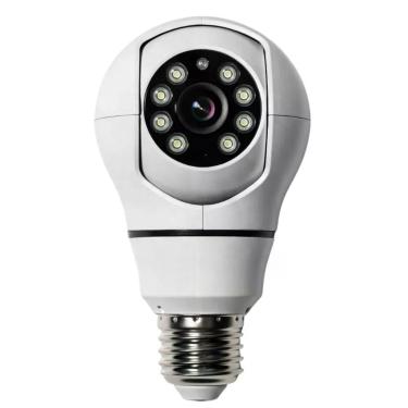 Imagem de Lâmpada Espiã MDM Oculta com Câmera HD Visão Noturna Monitoramento por App Alertas em Tempo Real