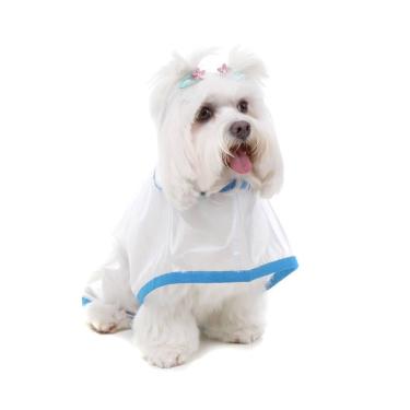 Imagem de Capa de Chuva para Cachorro e Gato Pet - Bichinho Chic, Azul, 7