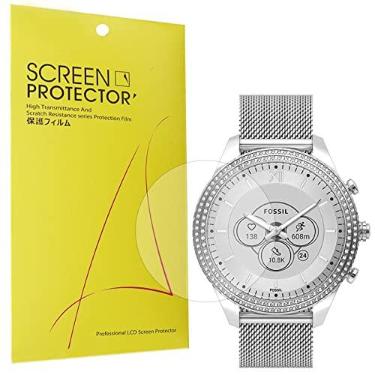 Imagem de Lamshaw Compatível com o protetor de tela híbrido Fossil Stella Gen 6, [pacote com 6] Película transparente TPU de cobertura total compatível com Smartwatch Fossil Stella Gen 6 Hybrid 40 mm (pacote