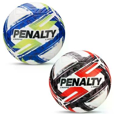 Imagem de Kit 02 Bolas De Futebol Campo Penalty Líder XXVI, Vermelho, Azul, Únic