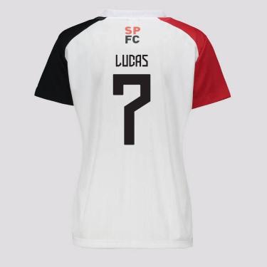 Imagem de Camisa São Paulo Entrelaço 7 Lucas Feminina Branca - Braziline, P