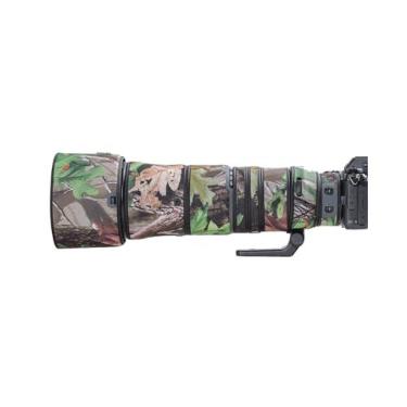 Imagem de Capa de lente para Nikon Z 180-600 mm F/5.6-6.3 VR camuflagem capa de proteção de lente de câmera (cor # camuflagem folha verde - à prova d'água) capa de chuva