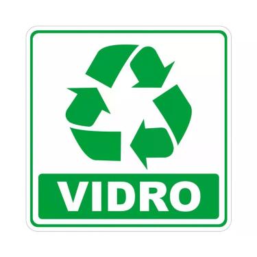Imagem de Adesivo Lixo Reciclavel Vidro 1 Unidade 20cm X 20cm Nome Do Desenho Vidro