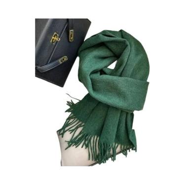 Imagem de Cachecol Feminino Longo De Lã E Caxemira Quente Para Inverno, Xale Sól