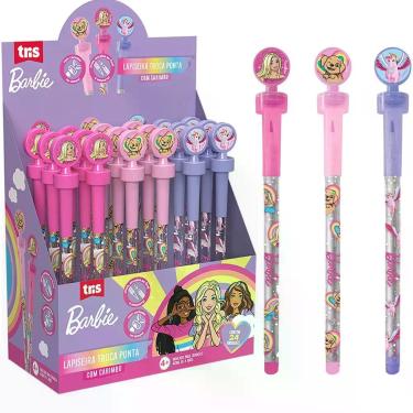Imagem de Lapiseira Tris Troca Ponta Barbie com Carimbos dos Personagens no Topo 1 Unidade