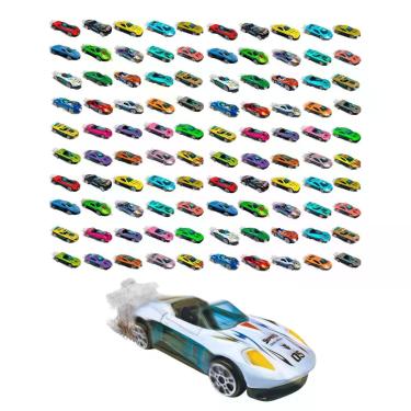 Imagem de Kit Brinquedo Infantil 100 Unidades de Express Wheels Carrinhos Die Ca