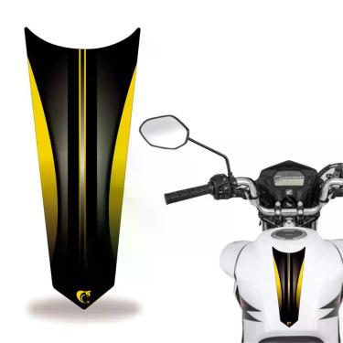 Imagem de Adesivo Faixa Gravata Tanque Moto Listra Amarelo