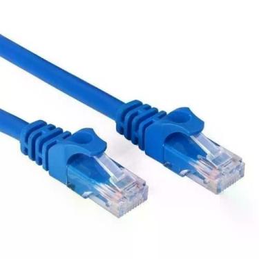 Imagem de Cabo de Rede Ethernet Lan Rj45 Cat 6 Utp Azul 3 Metros