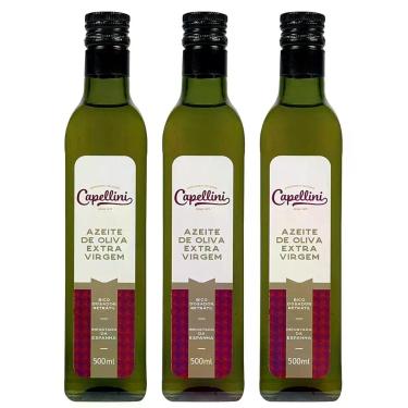 Imagem de Kit 3 Azeite de Oliva Espanhol Capellini Extravirgem 500ml