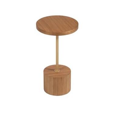 Imagem de Mesa de Canto Lateral para Sala Redonda Florian 30cm Cinamomo - Oppa Design Cinamomo