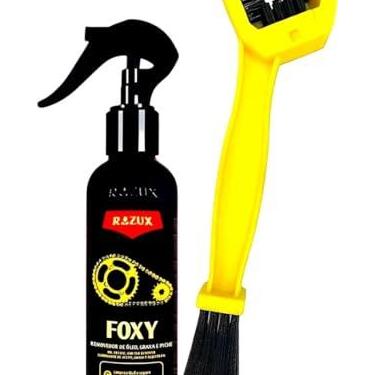 Imagem de Desengraxante Removedor De Óleo Graxa Piche Limpa Corrente Foxy Razux 240ml + Escova limpa Corrente Detailer