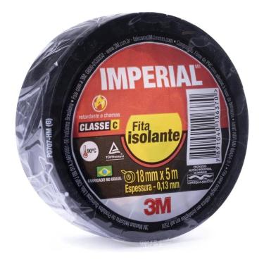 Imagem de Fita Isolante 3m Imperial 18mm X 5mm 3m Preta Original