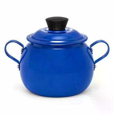 Imagem de Açucareiro Bojudo com Tampa e Alças Laterais Alumínio Lavável em Lava-Louças Cozinha Azul 500G