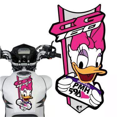 Imagem de Adesivo Faixa Gravata Sem Resina Moto Cg 150/160 Margarida Rosa Cor Cg 160