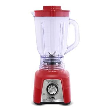 Imagem de Liquidificador Arno Powermix 700W LQ36, Vermelho, com 4 Lâminas Zelkrom, Tecnologia Limpa Fácil e Controle de Velocidade Comfort Control, 220V