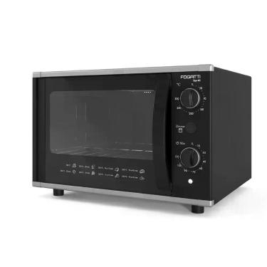 Imagem de Forno Elétrico de Bancada Top 40 Black 40L Preto com Timer 120 Minutos Grill e Dourador Fogatti