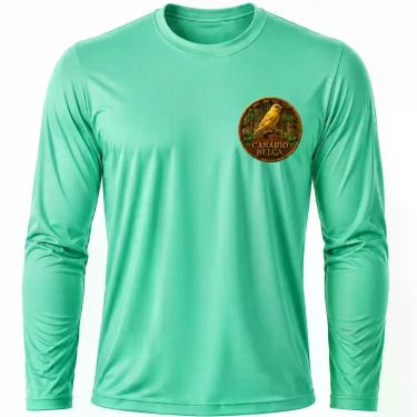 Imagem de Camisa Uv +50 Pássaro Canário Belga - Proteção Solar cor:Verde JadeTam