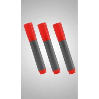 Imagem de Pincel Atômico Permanente Vermelho Kit 3 - Congratulations Store