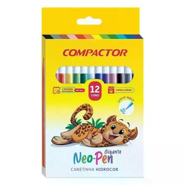 Imagem de Canetinha Hidrográfica Neo Pen Gigante 1588424 12 Cores - Compactor