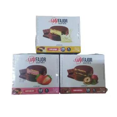 Imagem de Alfajor Protein - UaiFajor - Biscoito Crocante Recheado - Caixa com 6 