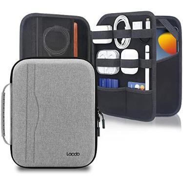 Imagem de Lacdo Capa rígida de transporte para iPad de 11 polegadas A16 / iPad Air de 11" M4 M3 M2 / iPad Pro de 11" M5 M4 / iPad de 10.9"/10.2"/iPad Air de 10.9",bolsa para Samsung Galaxy Tab A9+ de 11", Cinza