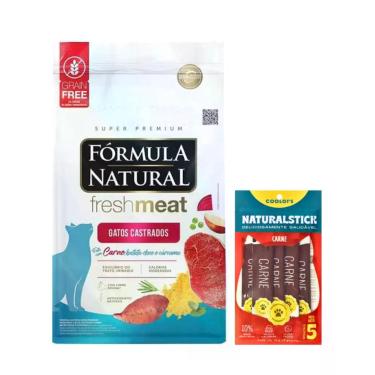 Imagem de Ração Fórm Nat FreshMeat Gato Castrado Carne 10kg + Brinde - Adimax