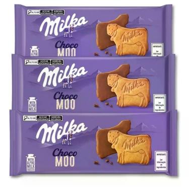 Imagem de Biscoito Milka Amanteigado Choco Moo Chocolate Kit 3un 120g, Milka, Ch