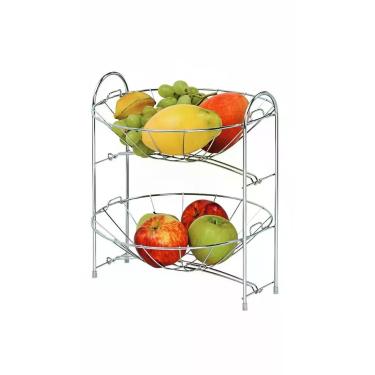 Imagem de Fruteira Mesa Dupla Desmontável Cromada 30cm Passerine Cor C - Congrat