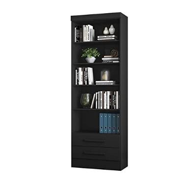 Imagem de Livreiro Multiuso Com 2 Gavetas Preto- QMovi