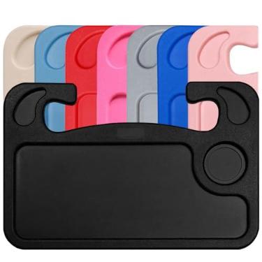 Imagem de Bandeja de volante, bandeja de carro para comer, gancho na mesa do volante para alimentos, acessórios para laptop e carro, acessórios essenciais para viagem de carro que se encaixa na maioria dos