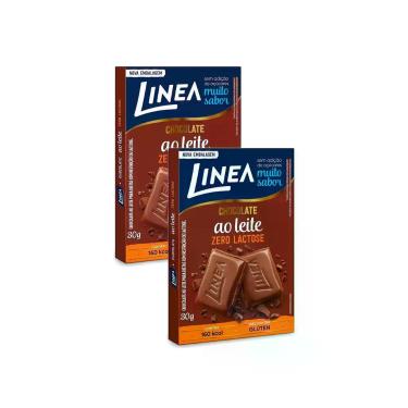 Imagem de Kit 2 Chocolate Ao Leite Linea Zero Lactose 30g