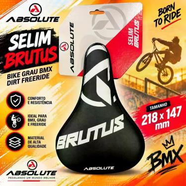 Imagem de Selim Bike Grau BMX Dirt Freeride Absolute Brutus 218x147mm, Preto, Br