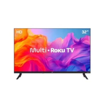 Imagem de Smart TV Multi Roku 32" HD 3 HDMI 2 USB Compatível com Alexa e Google Home - TL052M