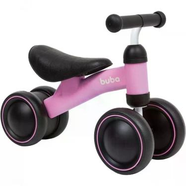 Imagem de Bicicleta de Equilíbrio Buba 4 Rodas 12 Meses a 3 Anos sem Pedal com Guidão Ajustável Amarelo Buba