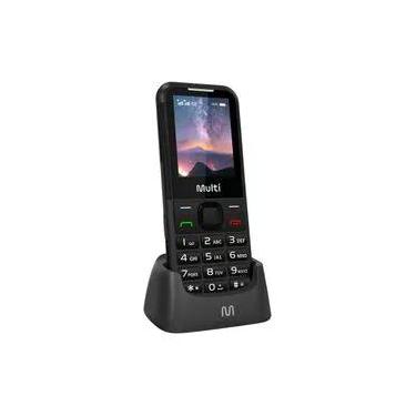Imagem de Celular Multi Vita 4G C/ Base Carregadora Dual Chip, Botão SOS, Câmera Preto - P9225 P9225