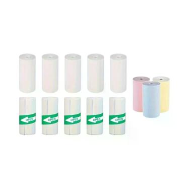 Imagem de Papel Térmico Mini Para Etiquetas 57x25mm Branco Autoadesivo Para Impr