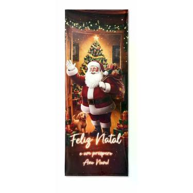 Imagem de Capa de Porta Natalina Papai Noel 90x210cm Decoração Natal - MultiA, A