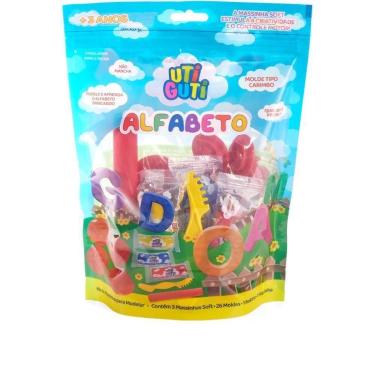 Imagem de Massa para Modelar Criativa KIT Alfabeto Utiguti 31PCS