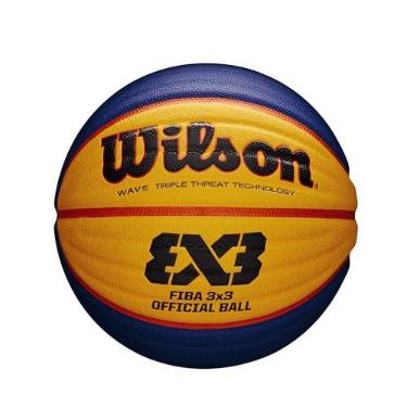 Imagem de Bola de Basquete Wilson Oficial FIBA 3x3 1 Unidade | Para treinamento e jogos, com a tecnologia Wave Triple Threat para melhor aderência e fácil manuseio