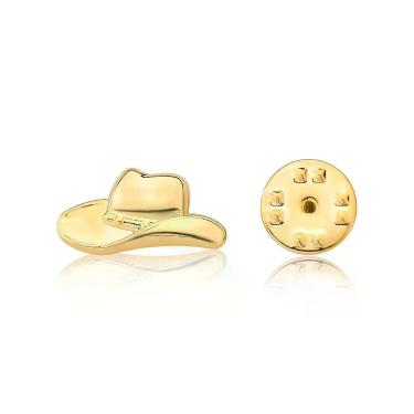 Imagem de Broche VL Accessoires Chapéu Revestido em Ouro Dourado Tamanho Único Unissex 2.0CM 1.5CM