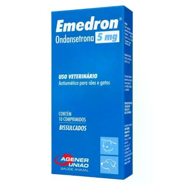 Imagem de Emedron 5mg 10 Comp Antiemético P/ Cães-Gatos Agener União