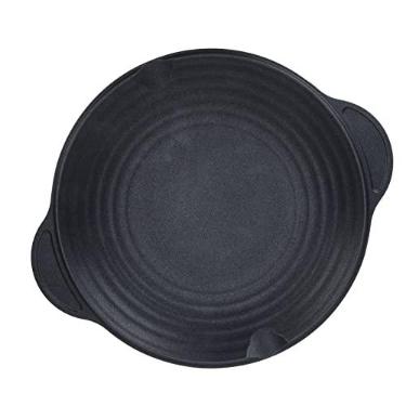 Imagem de Churrasqueira doméstica, panela redonda de liga de alumínio preta para cozinha (34 cm)