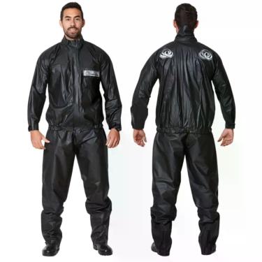 Imagem de Capa De Chuva Conjunto PVC Forrado Moto Race Motociclista Brascamp, Pr