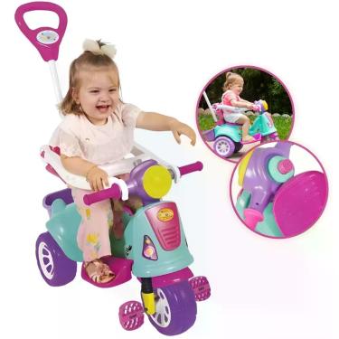 Imagem de Andador Infantil Triciclo Maral Avespa Verde Rosa Menina, Rosa