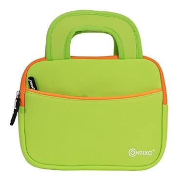 Imagem de Contixo 7" Tablet Sleeve Bag Bom para Contixo V8 / V9 Crianças Tablet, Dragon Toque Y88X Pro / Y88X / M7 Crianças Tablet, iPad Mini 4 3 2 1, Galaxy Tab A 8.0, Amazon Fogo 7 '' e 8''with Acessório bolso (Verde)