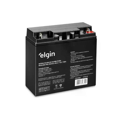 Imagem de Bateria Selada de Chumbo VRLA 12V 18AH, Terminal L1 - ELGIN