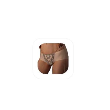 Imagem de Calcinha feminina sexy com strass, corrente corporal, corrente de cristal, joia (dourada)
