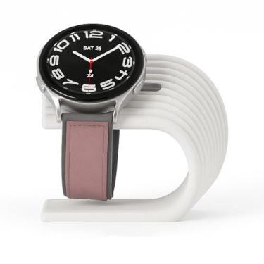 Imagem de Suporte de Carregador Para Galaxy Watch 5, 5 Pro, 6, 7, 8, Ultra, StandWave Branco - (Não acompanha carregador)