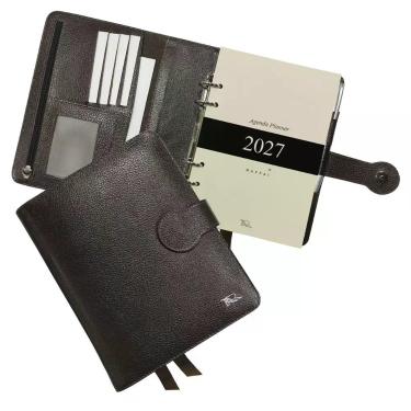 Imagem de Agenda Planner Couro 2027 126-R Personalizada Raffai Couros, Café